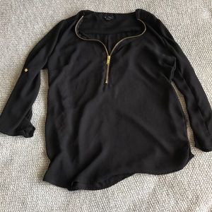 Never been worn black sheer blouse